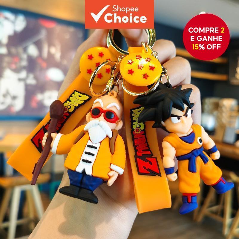 Dragon Ball Super Saiyan Son Goku Segunda Geração Chaveiro Criativo Saco de Carro Pingente Anime Requintado em Oferta na Shopee