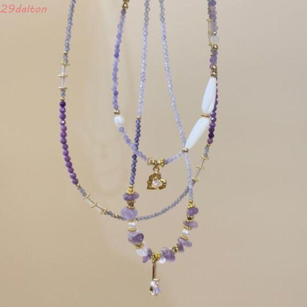DALTON Colar Popular , Corrente Em Camadas Pingente Estilo Chinês , Moda Doce Charme Boho Estética Dopamina Contas Femin