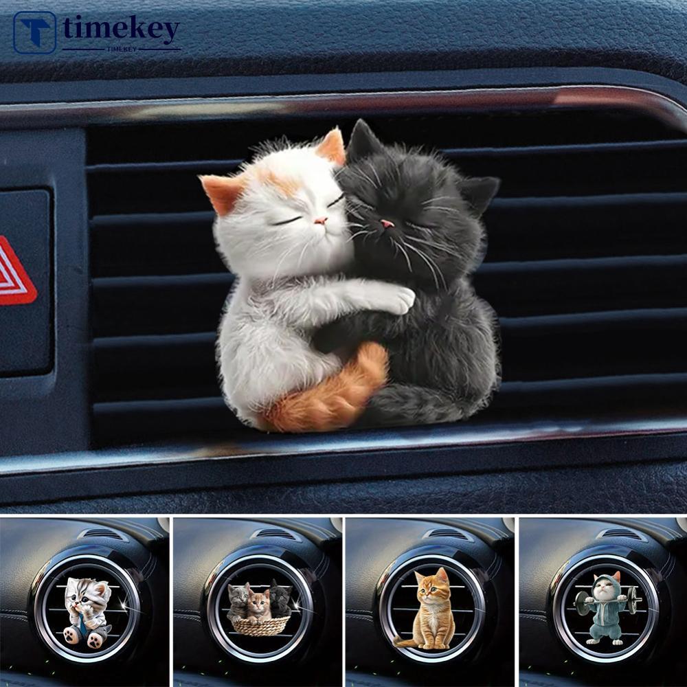 TIMEKEY Difusor De Ambientador Para Carro , Gato , Saída De Ar , Clipes De Perfume Aroma , Clipe De Ventilação , Decoraç