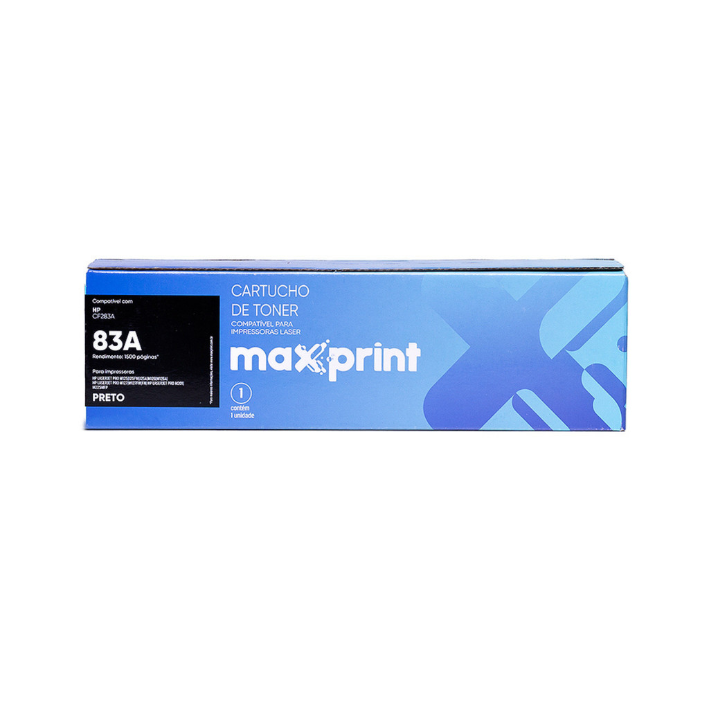 CARTUCHO DE TONER MAXPRINT CF283A COMPATÍVEL COM HP - PRETO