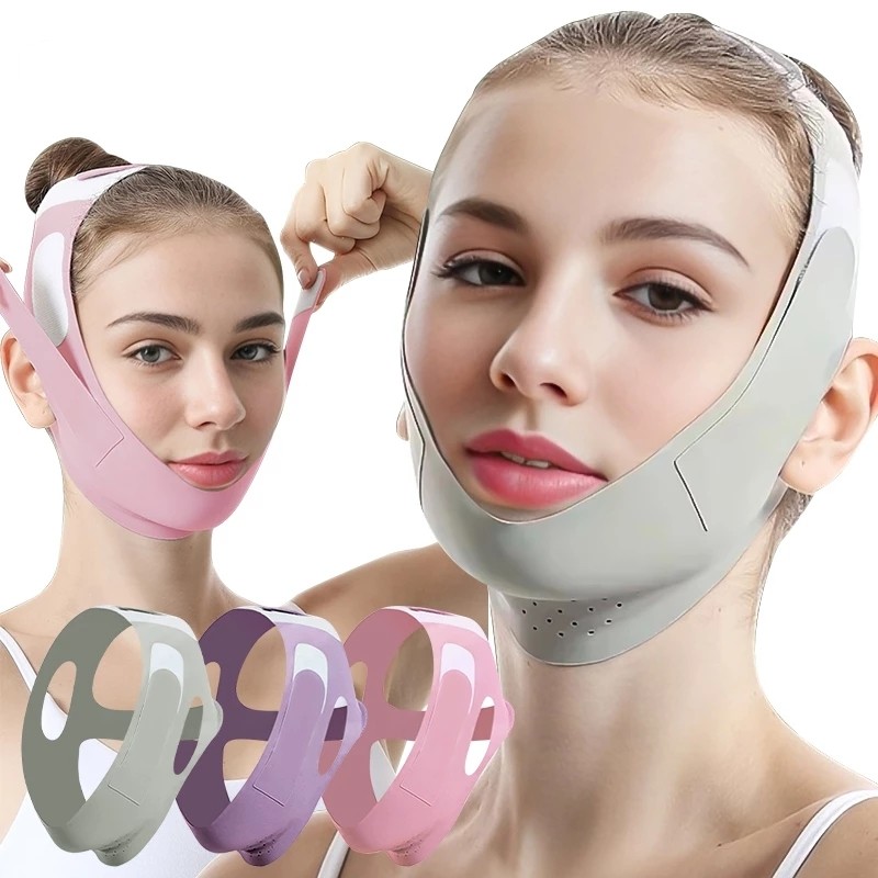 Bandagem Facial Em Forma De V Cinto De Emagrecimento Máscara Fina-Line Modelador De Rosto Cinta De Massagem Queixo Boche