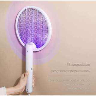 Raquete  Mata-mosquitos elétrico potente para uso doméstico com função de captura de mosquitos, LED e dobrável. em Oferta na Shopee