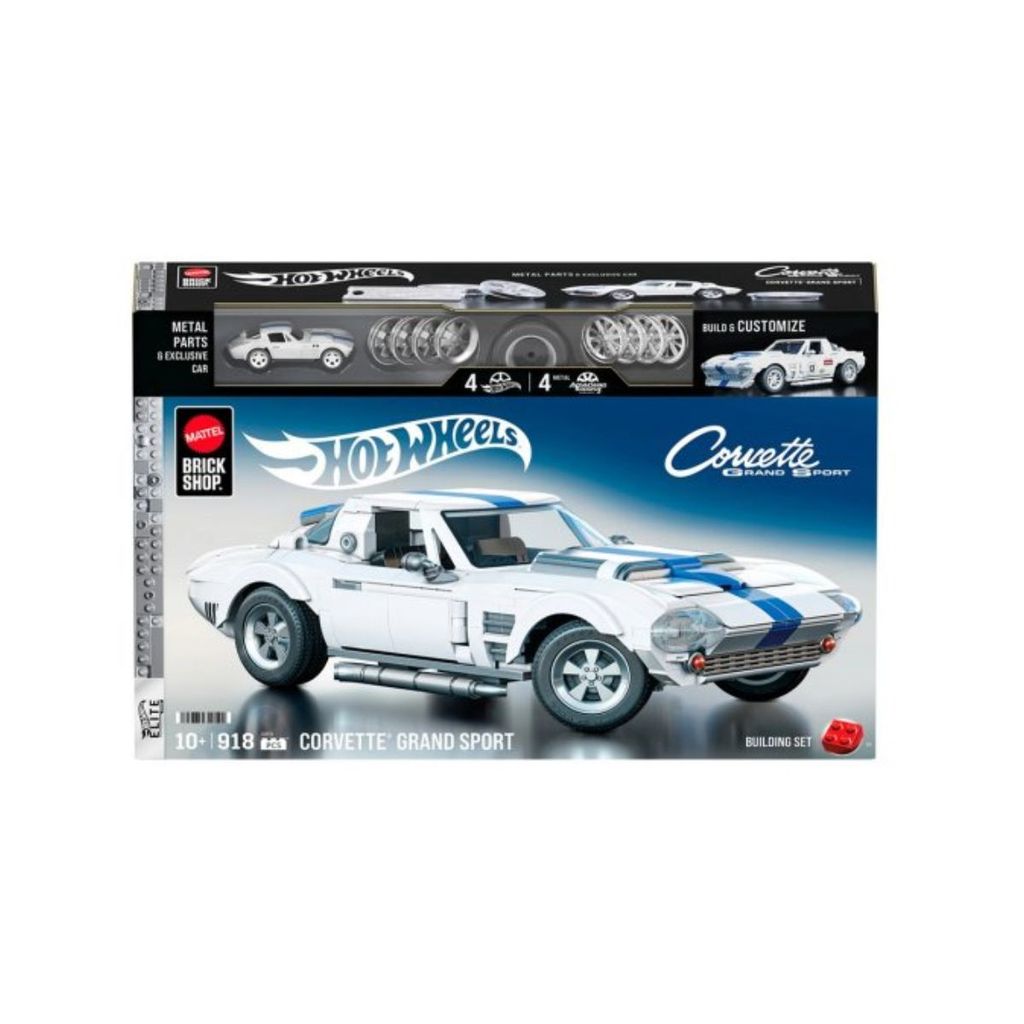 Carro De Montar Hot Wheels Brick Shop Corvette 1:16 Mattel