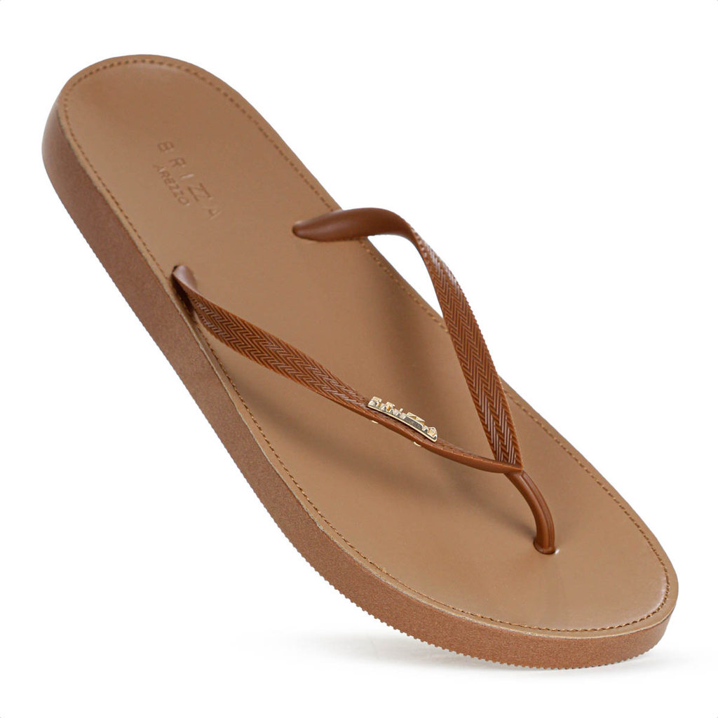Chinelo Brizza Arezzo Recouro Fit Marrom - Feminino