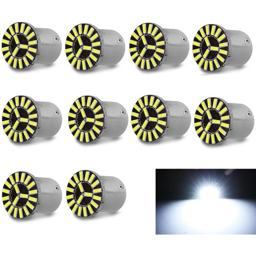 KIT 20 LAMPADA 18 LED CAMBUS BA15S 1 POLO P21 1156 BRANCO