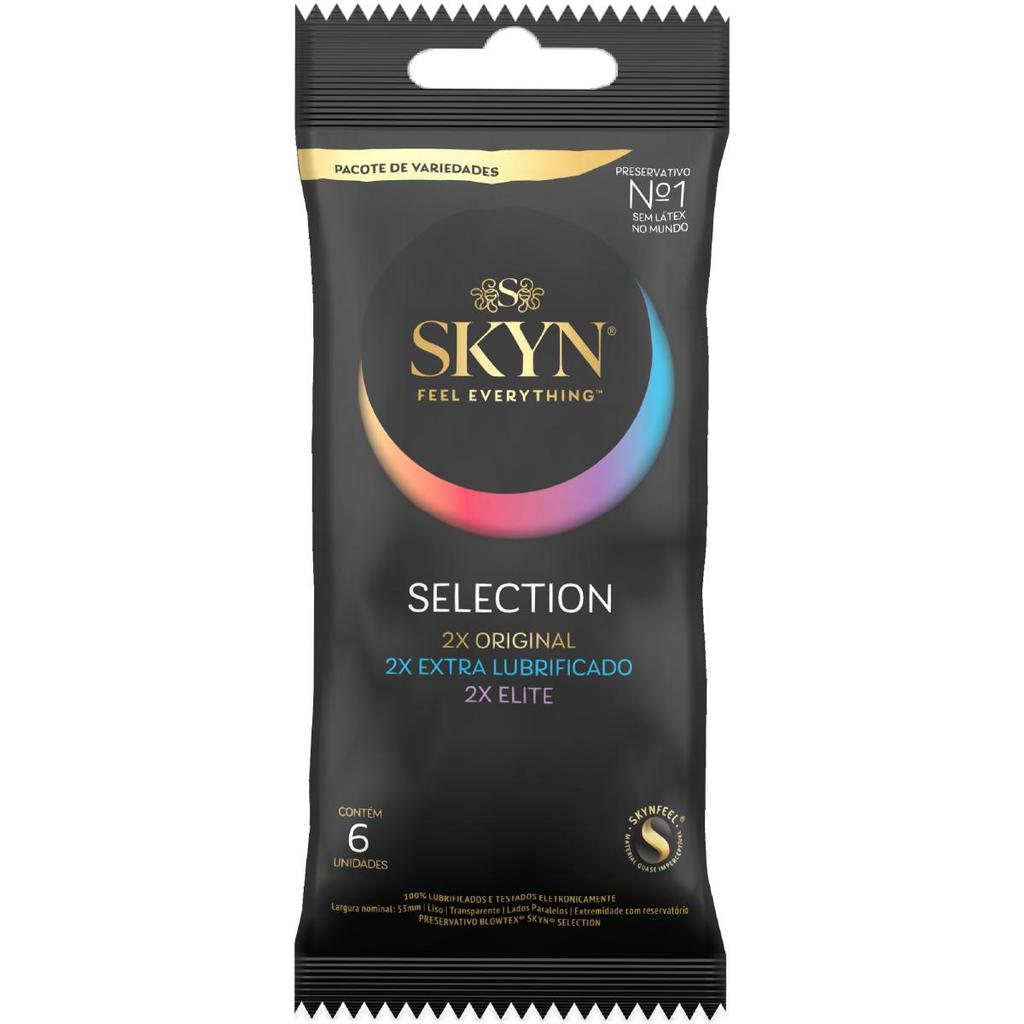 Preservativo SKYN Selection 6 Unidades em Oferta na Shopee
