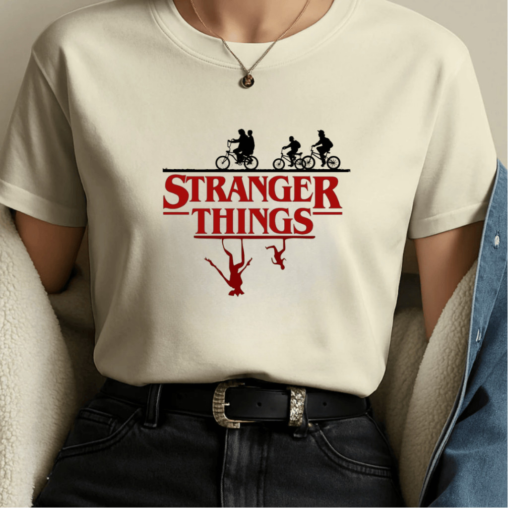 Camiseta Versão Stranger Things  | Camiseta Basica Adulto Unissex - Camiseta em Algodão 100%  Alta Qualidade