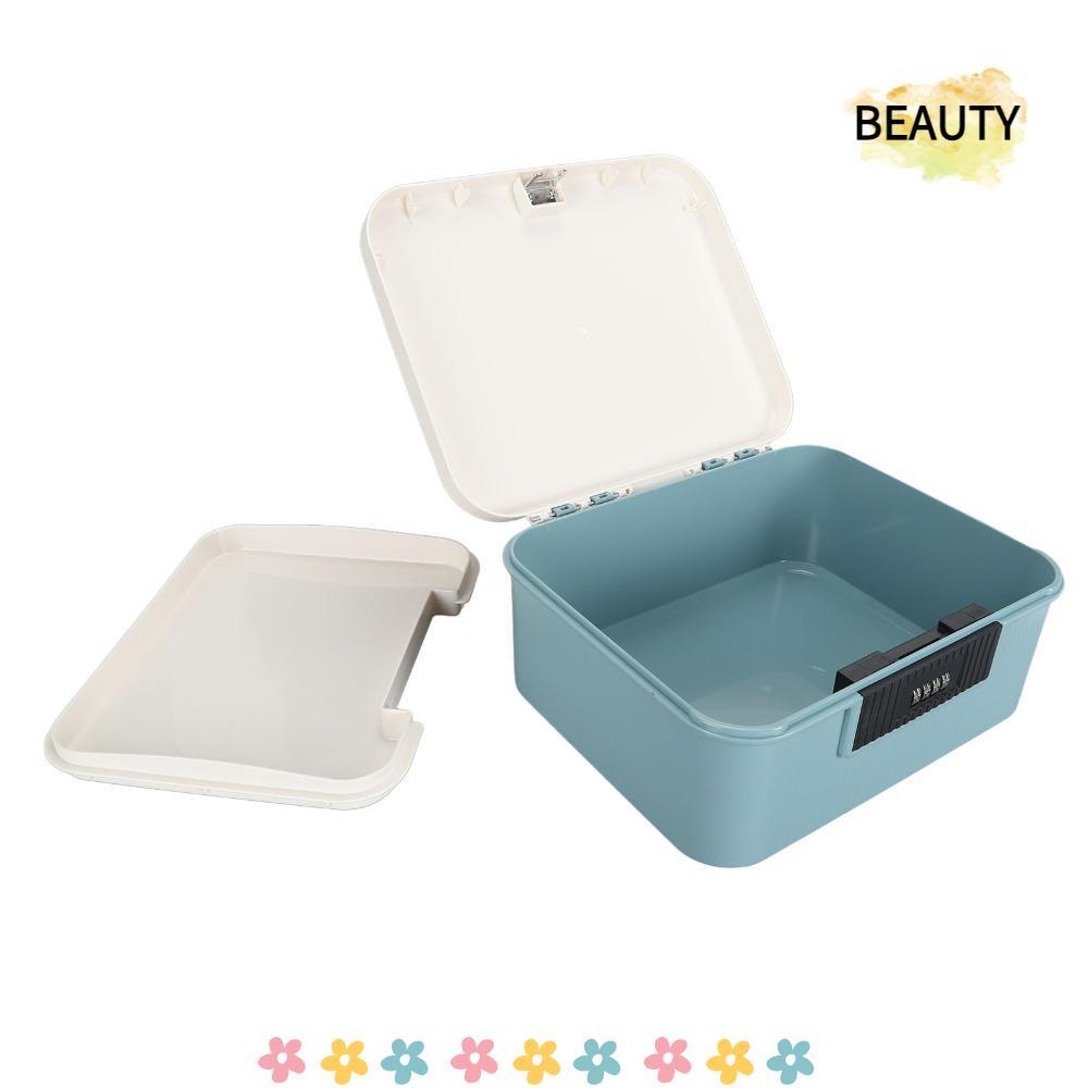 BEAUTYHOMEBR Tronco De Armazenamento Com Fechadura , Caixa De Travamento Seguro Para De Senha , Portátil