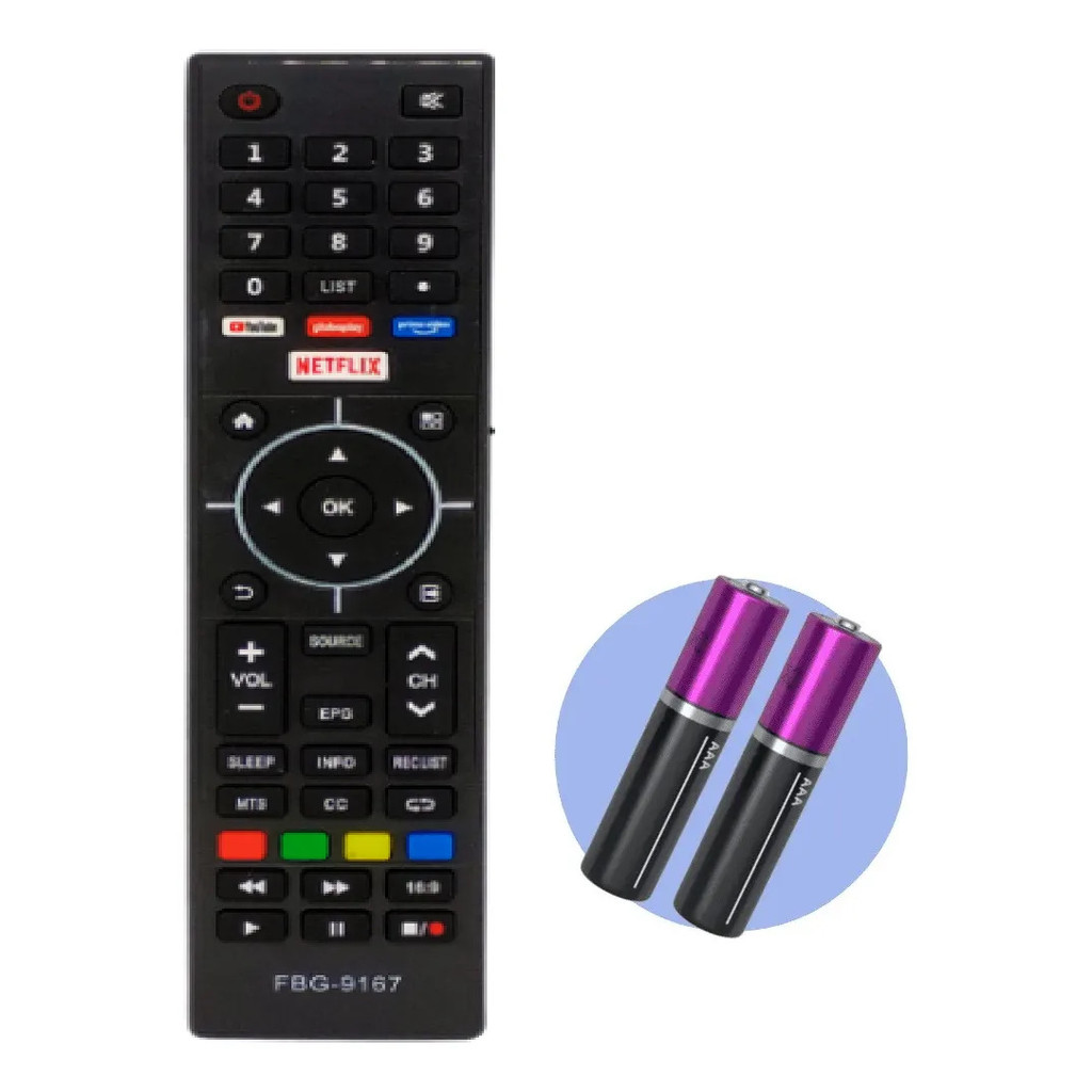 Controle Remoto Smart Compatível C/ Multilaser  Fbg-9167