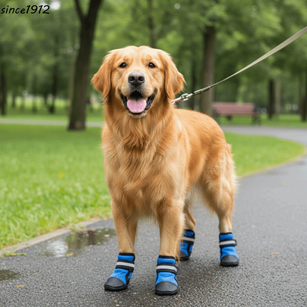 Desce 4 Pçs/set Capa De Sapato Para Animais De Estimação , Sapatos De Malha De Cachorro Com Sola Macia Antiderrapante , 