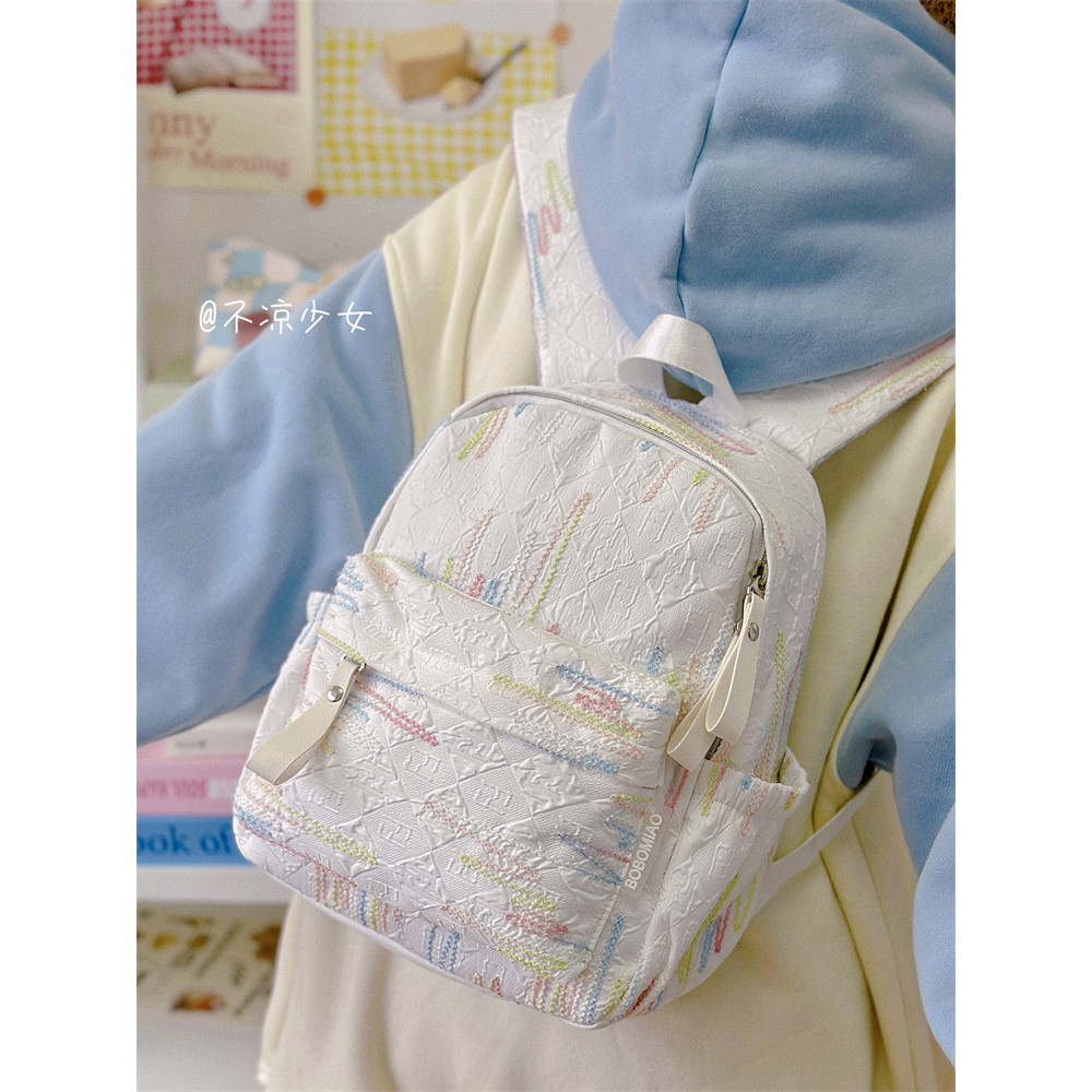 Bonito pouco fresco estilo Mori mochila japonês ins leve simples All-Match Mini mochila menina nicho mochila