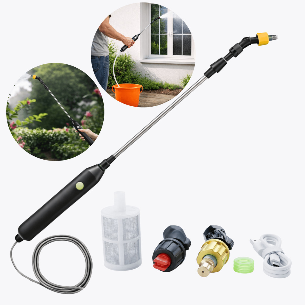 Pulverizador Portátil Elétrico Bateria Longa Duração 1800mAh Jardinagem