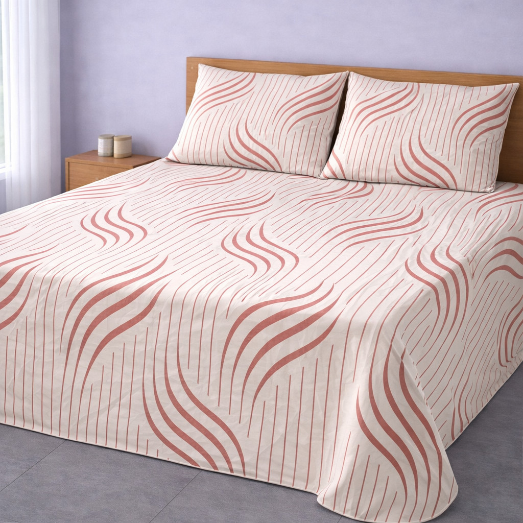 Kit Lençol 3 Pçs Percal 500 Fios Casal Toque de Algodão 2 Porta Travesseiro