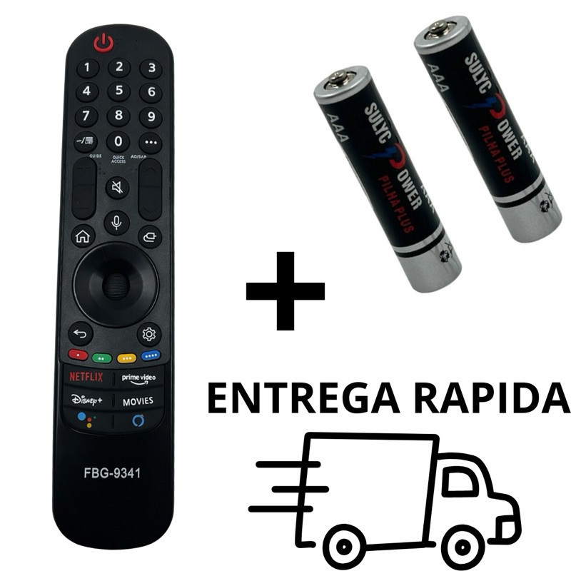 Controle Remoto Para Smart Tv LG Fbg 9341 ( Com Comando de Voz)