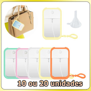 Kit 10/20 Frasco spray de perfume/tônico de 50 ml recarregável frasco de viagem portátil em formato de cartão