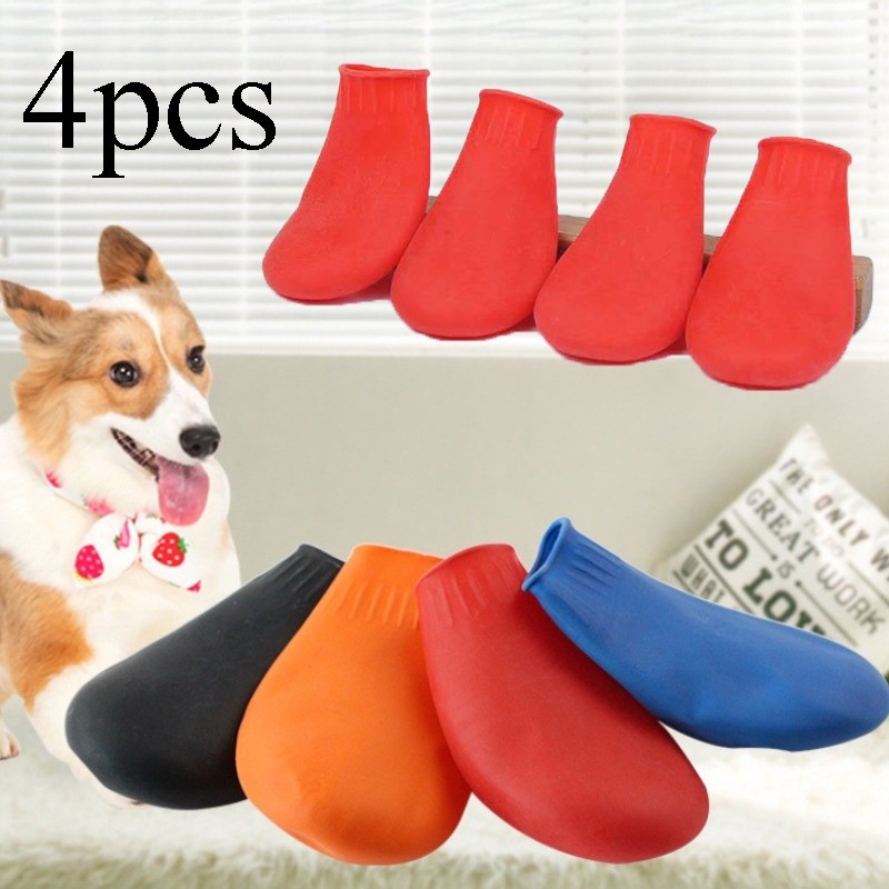 Sapatos Para Cães À Prova D'água , Balão Durável , Borracha Antiderrapante , Botas Animais De Estimação , Protetores De 