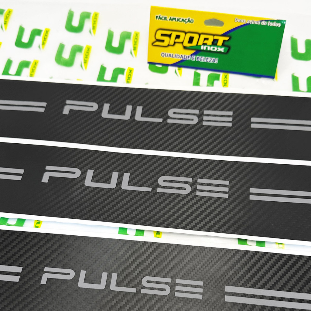 Kit Soleira Porta Para Fiat Pulse Adesivo Fibra De Carbono