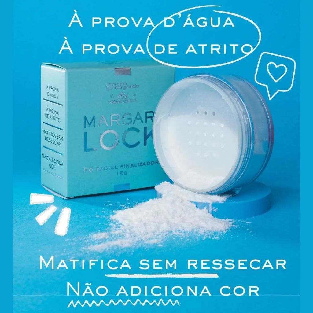 Pó Finalizador Até Embaixo D'Água MargariLock Top Coat Maria Margarida