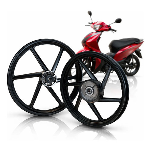 Jogo Roda Liga Leve Traxx Sky 50 Sky 125 2013 2014 2015 2016 Preto