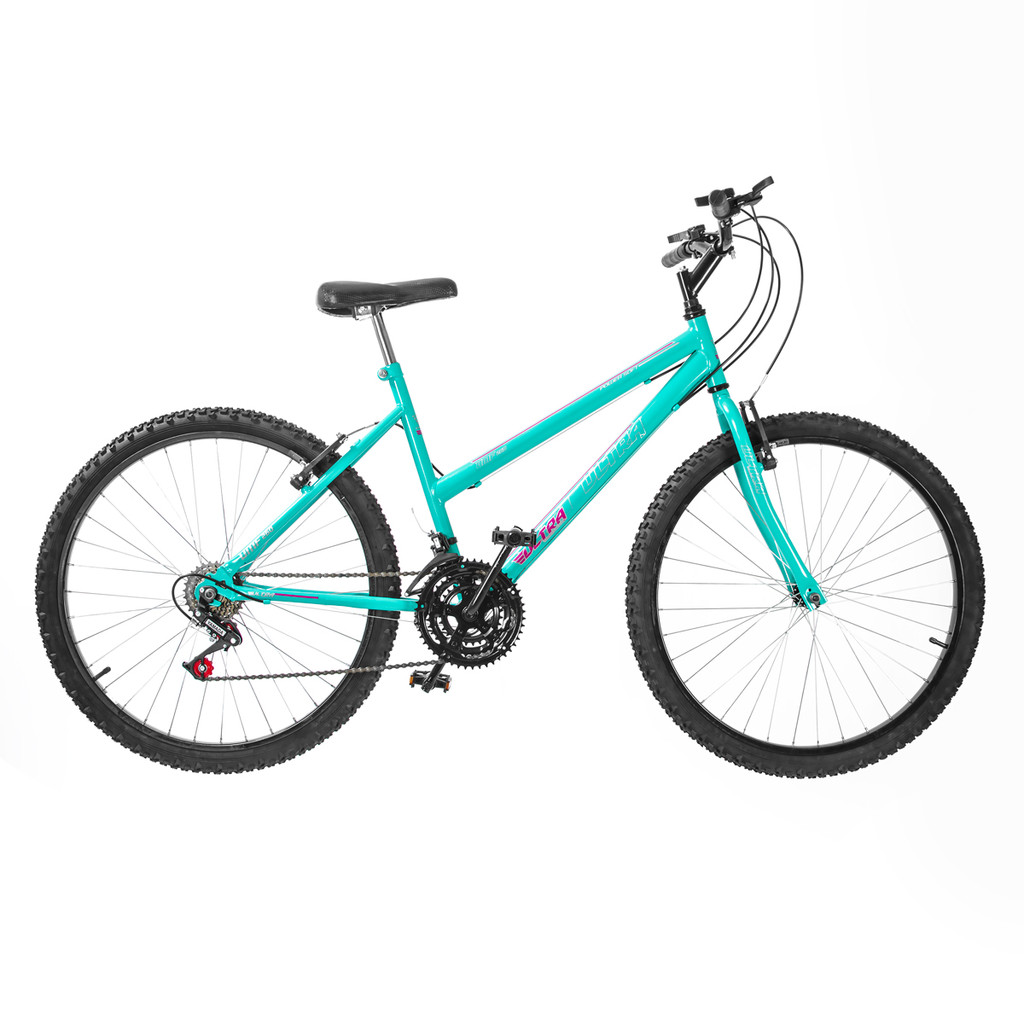 Bicicleta Aro 26 Quadro 18 Modelo Ultra Bikes Solid 18 Marchas Feminino Masculino Várias Cores