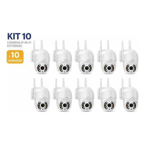 Kit 10 Câmera A8 Ip Icsee Prova D'água Infravermelho Externa