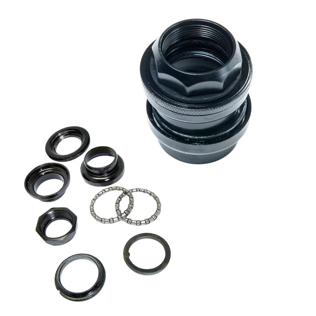 CAIXA MOVIMENTO DIREÇÃO STANDARD 22.2MM P/ BICICLETA QUADRO DE FERRO ESPIGA DO GARFO C/ ROSCA JOGO C/ 8 PEÇAS
