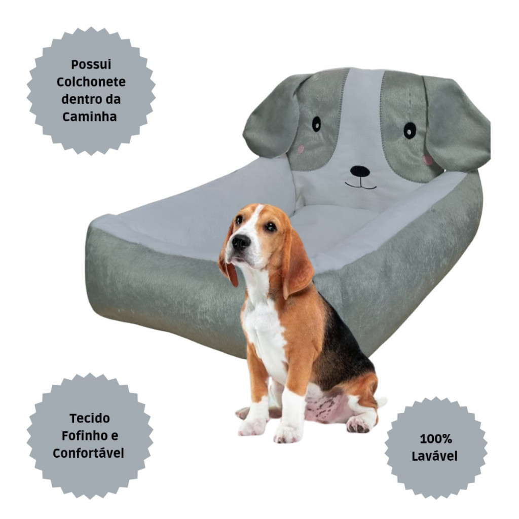 Cama Porte Grande Caminha Para Cachorro E Gato - Caminha Pet Com Cabeceira P Grande G