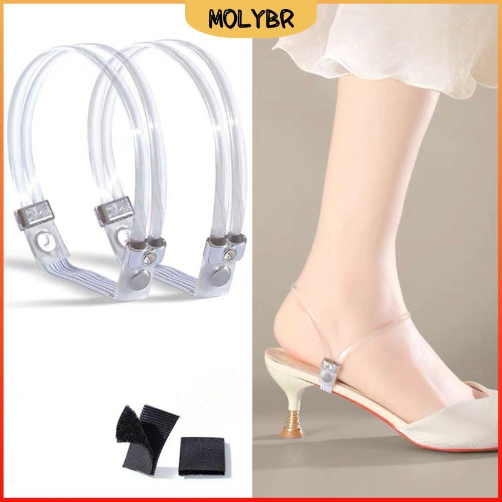 MOLYBR Pacote Feminino De Cadarços , Cadarço Ajustável De Strass Brilhante Para Segurar O Tornozelo , Preguiçosos Elásti