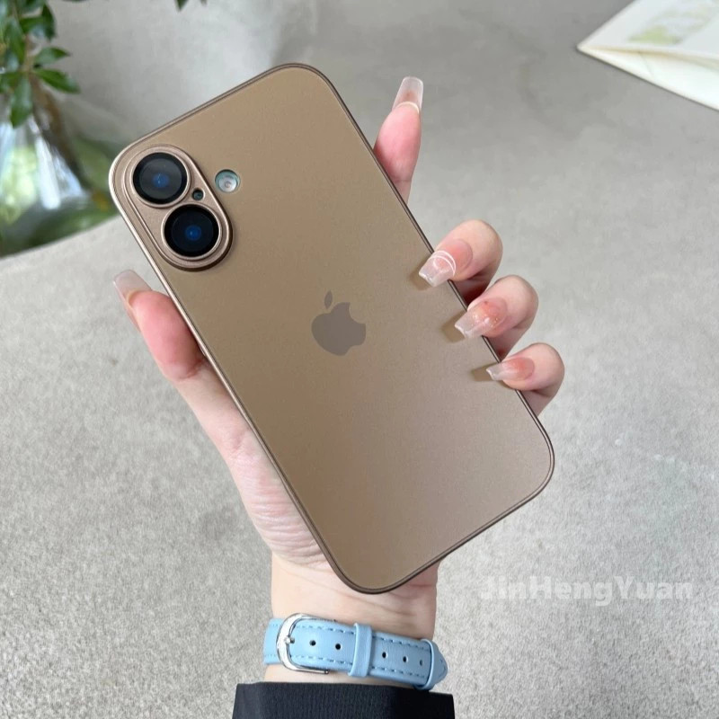 Capa Case Capinha De Vidro Premium Para iPhone 13 14 15  16 16 Pro e 16 Pro Max
