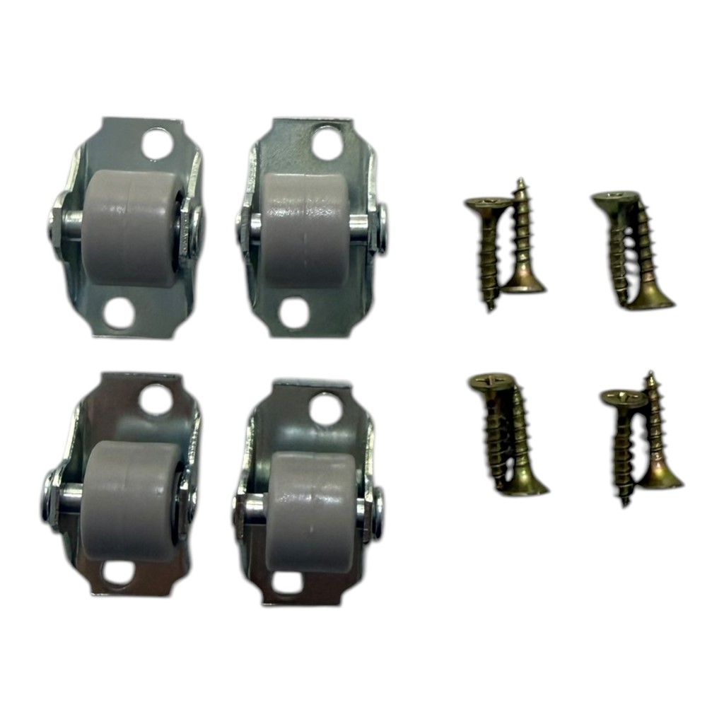 Kit 4 Rodinhas Mini c/ Parafusos - Até 20kg Cada Rodinha