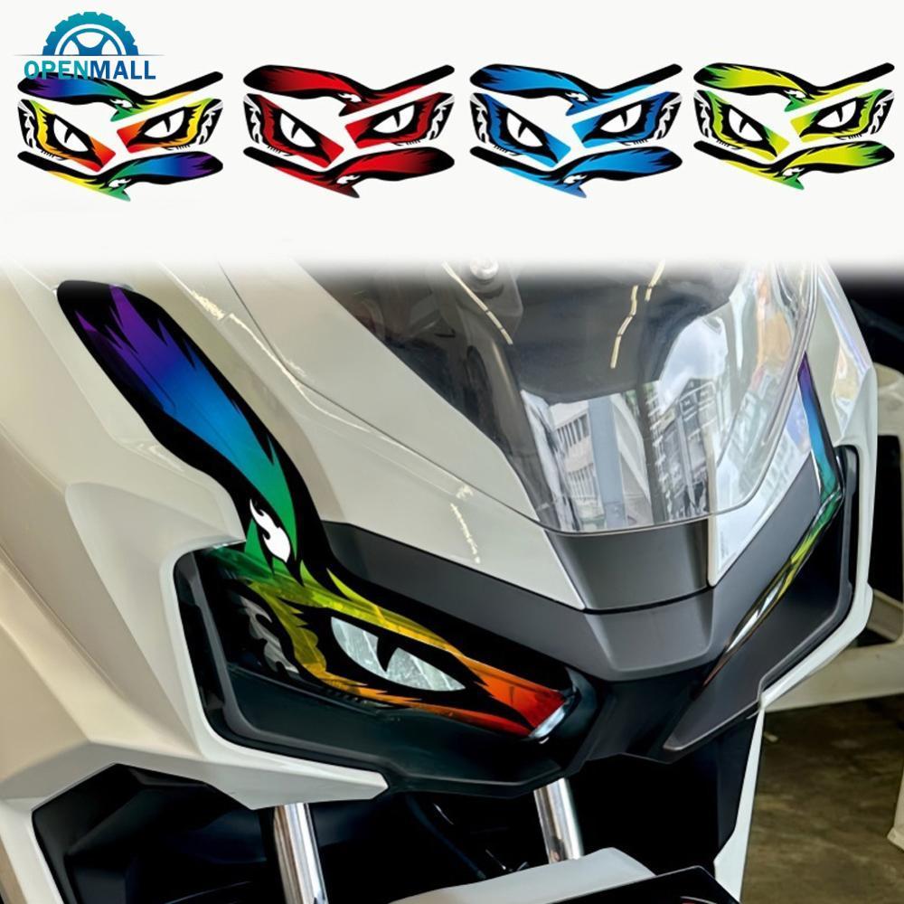 OPENMALL 4 Pçs/Set Motocicleta Farol Olho Decalque Adesivo Filme De Luz De Envoltório Protetor Para Honda ADV160 Modific