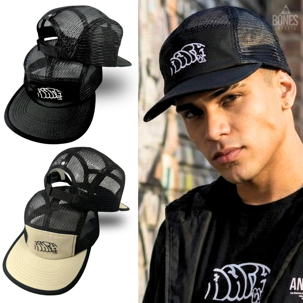 Boné Five 5 Panel FRESCA Tela Anth Co Aba Reta Ajustável Moda Streetwear Urbana Skater Hat Cap Nylon