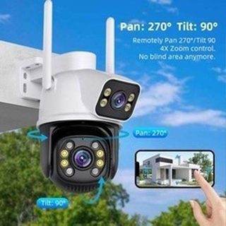 Câmera de Segurança A28 WiFi Dual 1080P 4MP Dupla WiFi para Alarme De Detecção De Segurança em Oferta na Shopee
