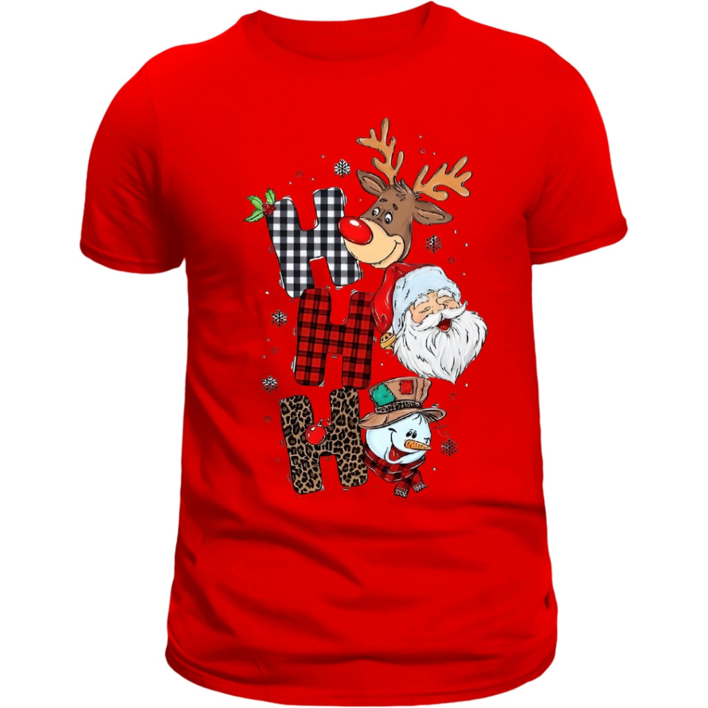 [Camiseta Premium em Algodão Puro]GXG SC- Camisetas Masculina Feminina Personalizadas Personagens Feliz Natal 100% algod