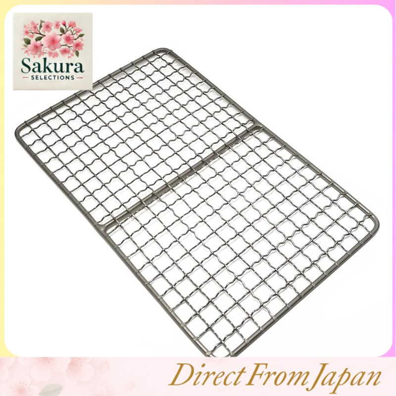 TITAN MANIA Lightweight Durable Titanium Grill Mesh and Griddle Plate for BBQ, Camping, and Outdoor Use with Carrying Bag