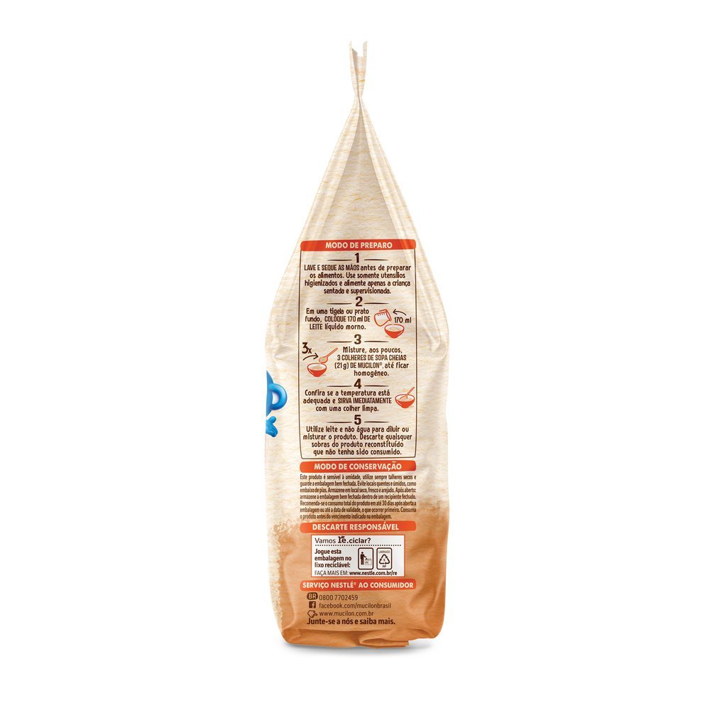 Detalhes do Cereal Infantil Mucilon Seleção da Natureza 5 Cereais com Quinoa 180g