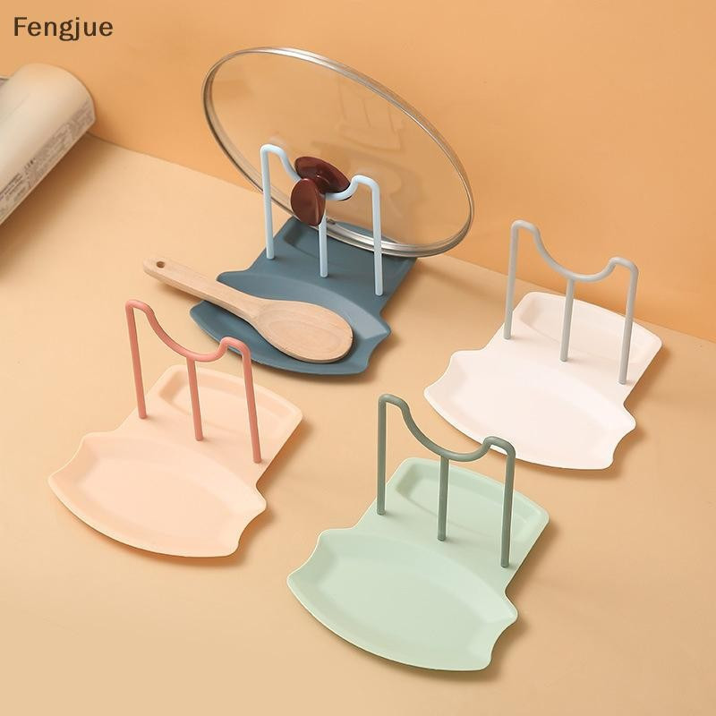 Fengjue Organizador De Cozinha Espátula Pote Tampa Rack Prateleira De Plástico Colher Resto Utensílio Multi-Função Prato