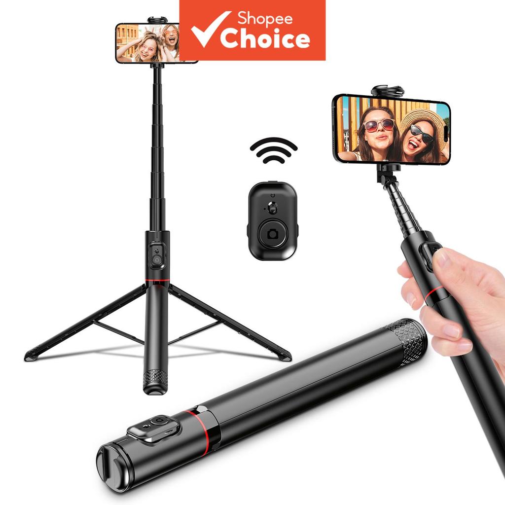 SELFIE SHOW C10 Q12 - Bastão de Selfie com Controle Remoto Bluetooth Sem Fio, Tripé de Liga de Alumínio Portátil,