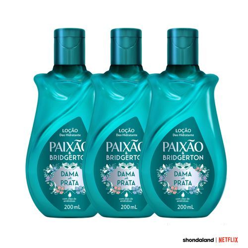 Kit Loção Hidratante Corporal Paixão & Bridgerton 200ml - 3 UN em Oferta na Shopee