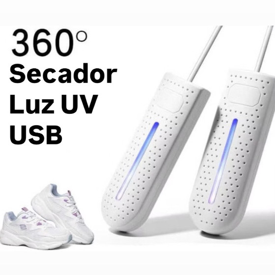 Secador De Calçado Tênis Meia Aquece 360 Graus USB Reduz Odor Uv TV-629
