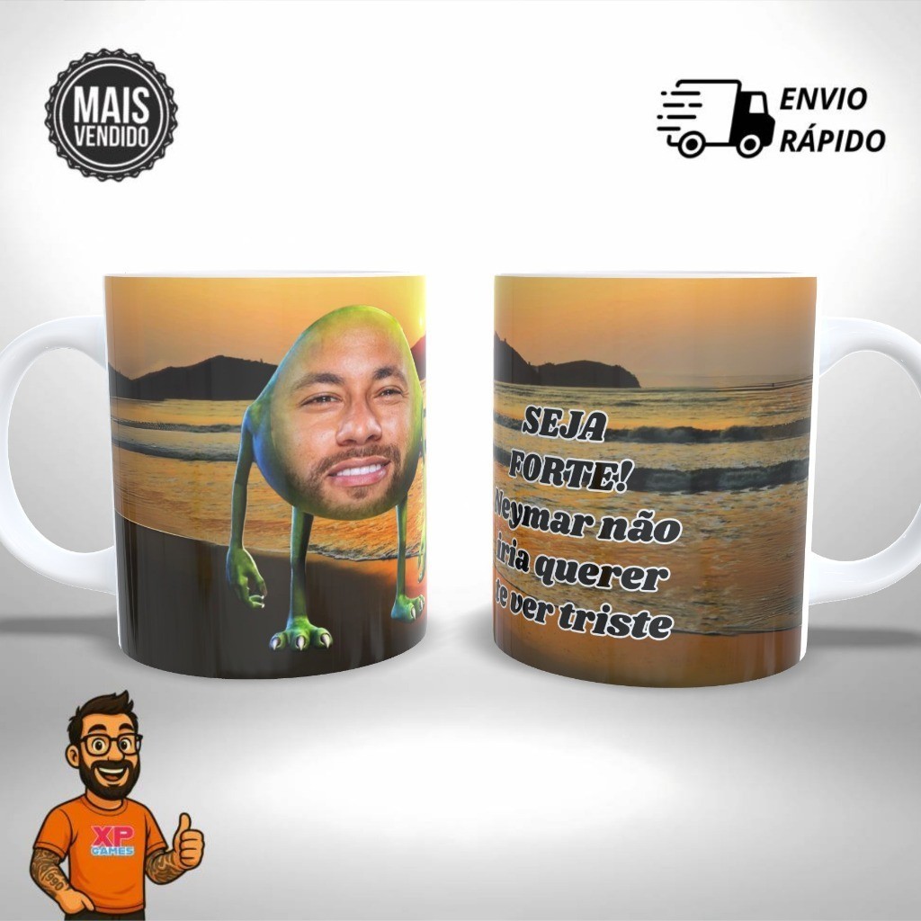 Caneca Personalizada Meme Neymar Não Fique Triste -  Presente Único e Criativo em Oferta na Shopee