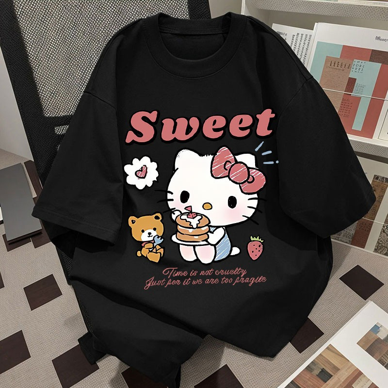 [Camiseta Premium Algodão Puro]LA Plus Size Unissex-Oversized Confortável Estilo Casual Camiseta Tecido Respirável#17007