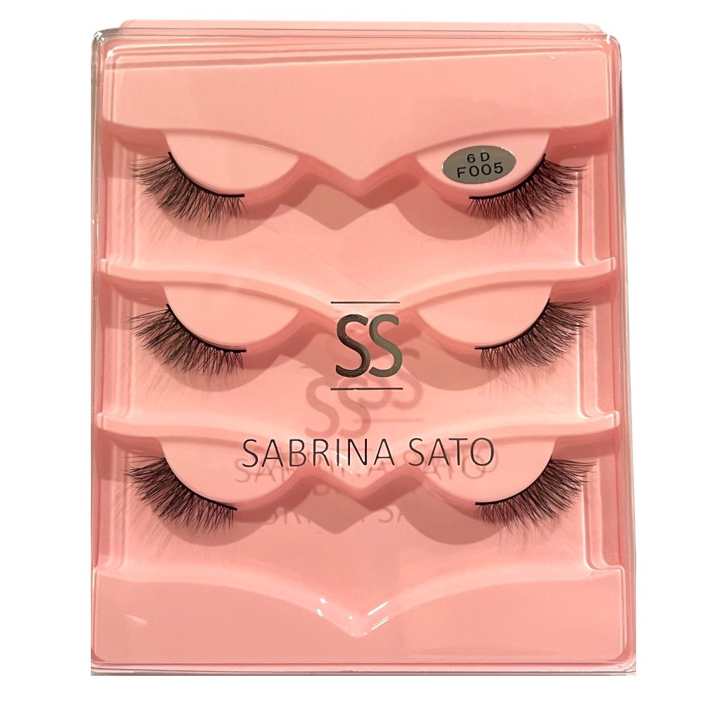 KIT COM 3 (TRÊS) PARES DE CÍLIOS POSTIÇO CANTO DE OLHO 6D SABRINA SATO SP3144 - EFEITO GATINHO