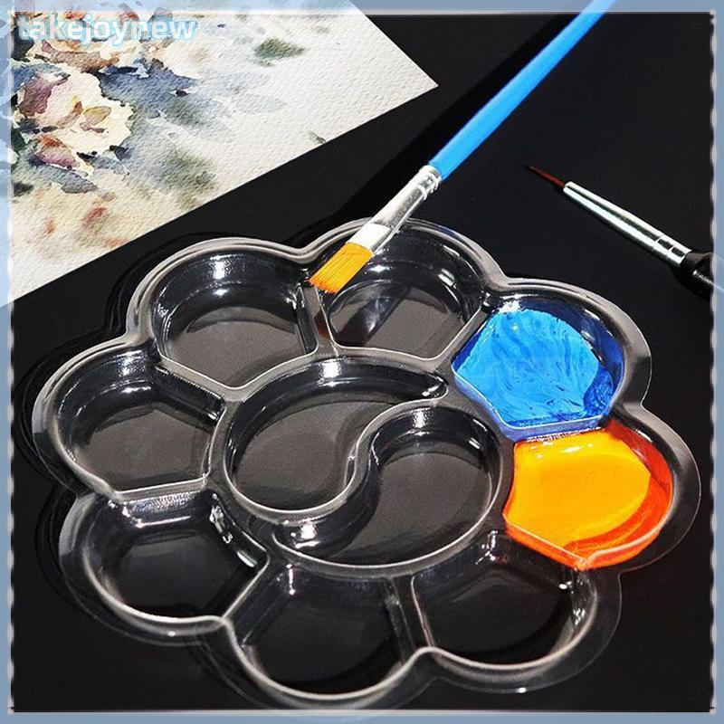 [takejoynewBR] Paleta De Guache Lavável Com 20 Unidades-Formato De Flor De Ameixa Para Pintura A Óleo/Aquarela Tbr