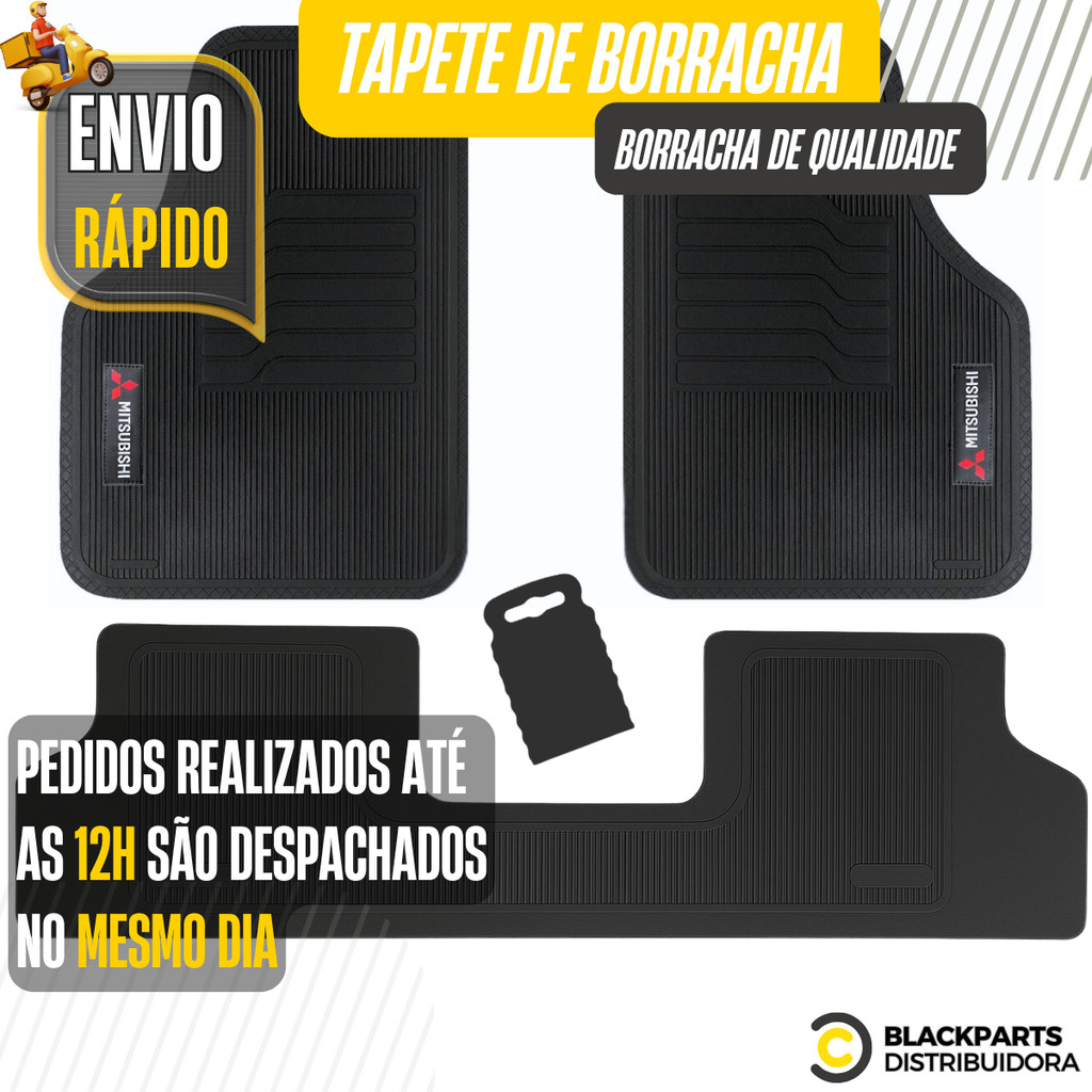 Jogo Tapete De Borracha Personalizado Mitsubishi 5 Peças Luxo