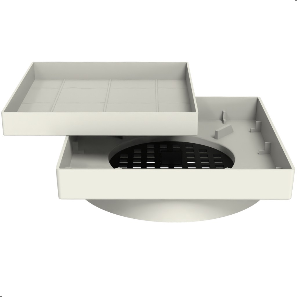 Ralo Oculto Invisível Anti Inseto 15x15 Branco Para Banheiro