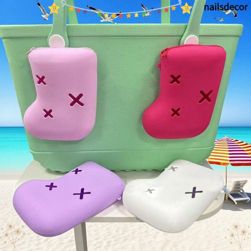 Bolsa Para Celular NAILSDECOR Bog , De Moedas Com Zíper De Cor Doce À Prova D'água , Mini Chave Removível Em Formato De