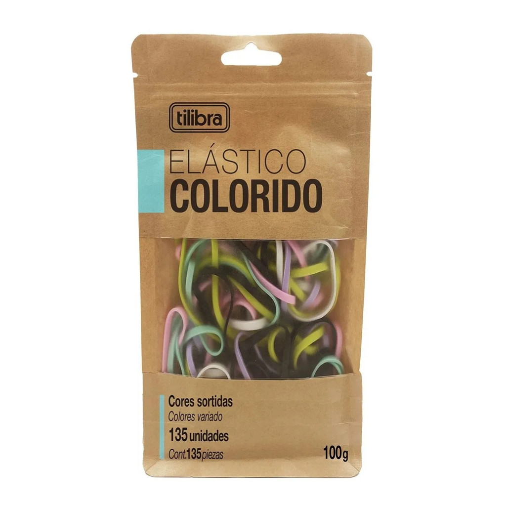 Elástico Colorido Kraft Bag 135 Unids Tilibra