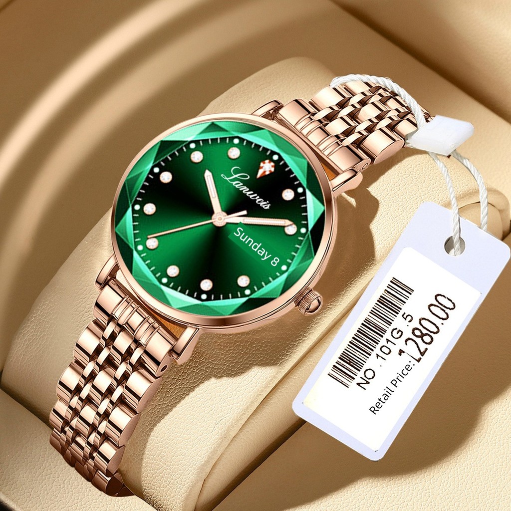 relogio feminino pequeno delicado relogio feminino 2024 novo estilo relógio meninas pequeno verde relógio mecânico autom