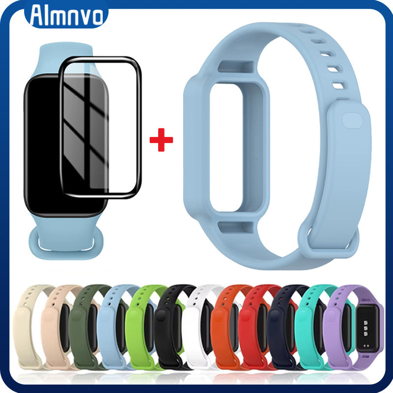 Película Com Vidro Capinha Capa Pulseira for Relógio Smartwatch Xiaomi Mi Band 9 Active /Redmi Band 3 Acessórios